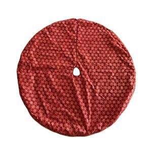 Martha Stewart Red & Gold Star Christmas Tree Skirt 48" Reversible